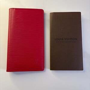 Louis Vuitton Castilian Red Epi Leather Agenda Address Book Cover with Insert